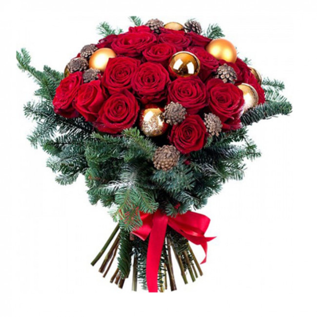Букет цветов "Новогодний букет Чудо" Букет цветов "Новогодний букет Чудо"
